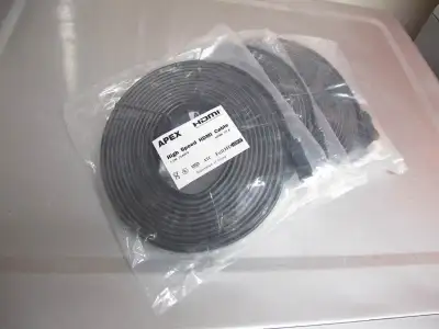 New Sealed Apex 5M (16.4Ft) Flat HDMI cables,  v1.4 4K HD wall, View more