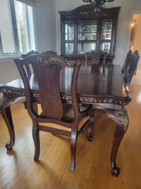 Dining set with 6 chairs and Hutch-Buffet set for sale