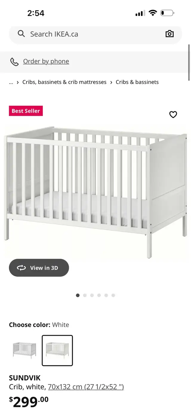 IKEA Crib (White) + Mattress & Cover – Excellent Conditio in Cribs in City of Toronto - Image 6