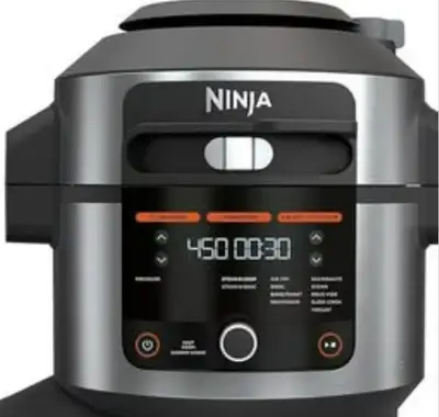 Ninja OL500C Electric pressure cooker, air fryer + steam cooker, View more