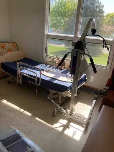 Motorised adjustable hospital bed with lift, View more