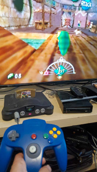 N64 Console, cords, controller, expansion + Zelda Majoras Mask