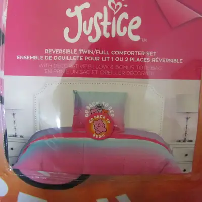 Justice Girls Twin Comforter Set NEW, View more