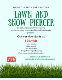 Lawn Care,  Property Maintenance and grass cutting.
