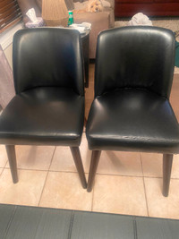 Black leather like chair $20