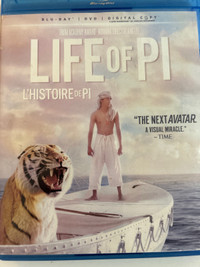 Life of Pi Blu-ray & DVD bilingue à vendre 5$