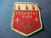 VINTAGE 1970'S CHOMEDEY HIGH SCHOOL PATCH-OLYMPICS-FLEUR DE LYS