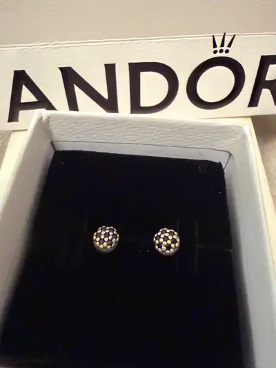 pandora silver black studs, View more