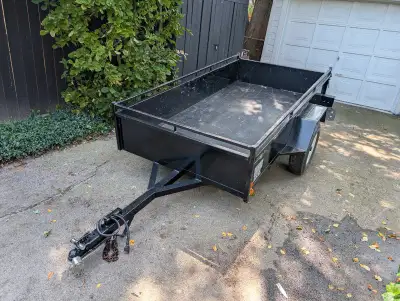 Perfect condition Professionally made utility trailer 4 feet by 8 feet box 2000lbs capacity Tires li...