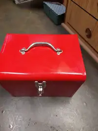 Red Metal tool holding Box