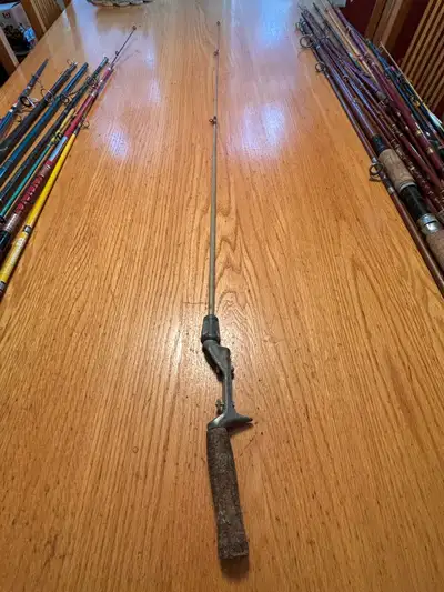 Vintage Fiberglass Fishing Rod with Cork handle, View more