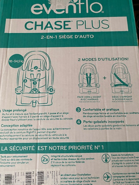 Siège d'appoint pour auto 2-en-1 Evenflo Chase Plus in Strollers, Carriers & Car Seats in City of Montréal - Image 4