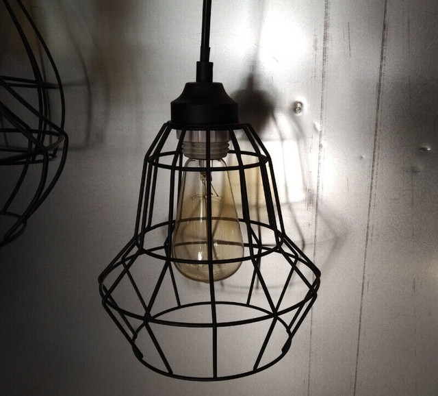 Light - Structube, Black Cage Pendant Light, 3-Light in Indoor Lighting & Fans in Markham / York Region - Image 3