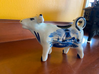 Vintage Delft Blue Holland Ceramic Cow Creamer