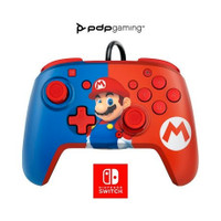 PDP FACEOFF DELUXE+ AUDIO WIRED CONTROLLER: POWER POSE MARIO - S