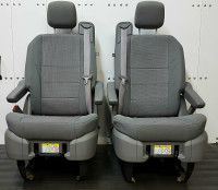 Pair of Swivel Seats for RVs - Grey Cloth