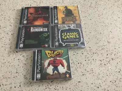 5 Game Discs  Play Station 1, View more