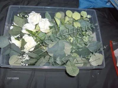 wedding decor - white roses etc., View more