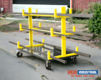 48" Sturdy Mobile Bar and Pipe Shelving