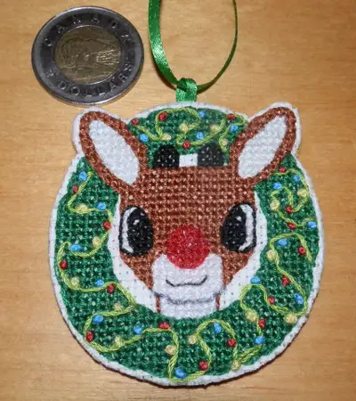 Rudolph the Red Nosed-Reindeer Ornament - Handmade, View more