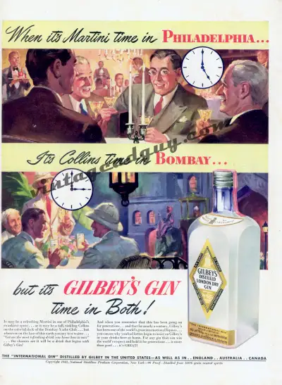 Gilbey’s Gin, 1942 Magazine Ad, View more