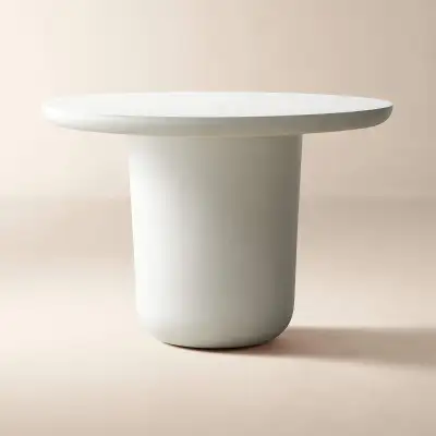 CB2 Lola 45" Round Ivory Concrete Dining Table, View more