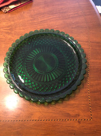 Vintage Waffle weave Cake plate 