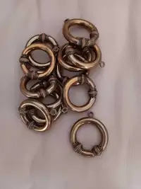 Brass curtain rod rings