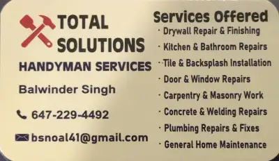 Handyman Services | Same day | Brampton and GTA, View more