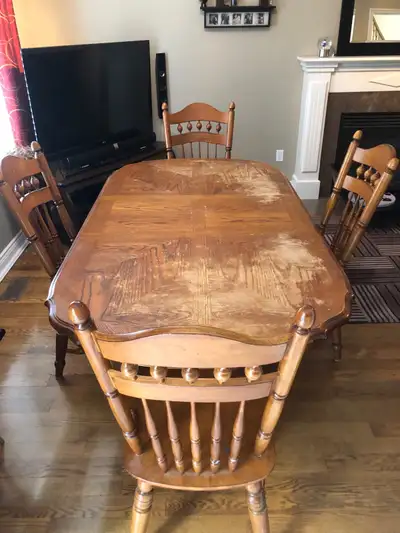 Solid wood Dining / Kitchen table with 8 chairs, View more