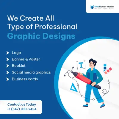 BlueFlower Media delivers high-quality, eye-catching designs that help your business stand out! Need...