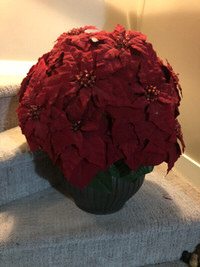 CHRISTMAS POTTED POINSETTIA ARTIFICIAL