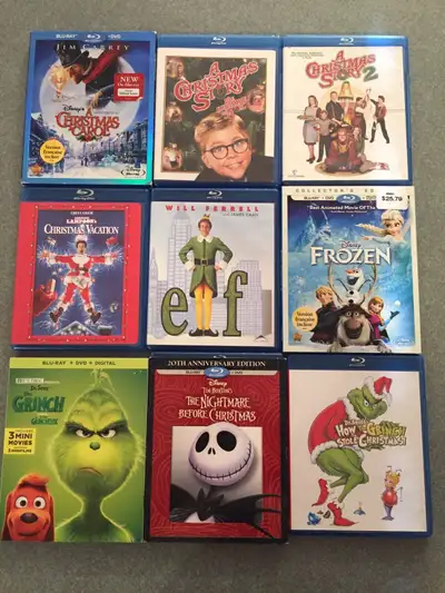 Christmas Blurays EUC The Grinch Christmas Carol Story Vacation, View more