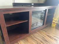 TV stand with fire place 