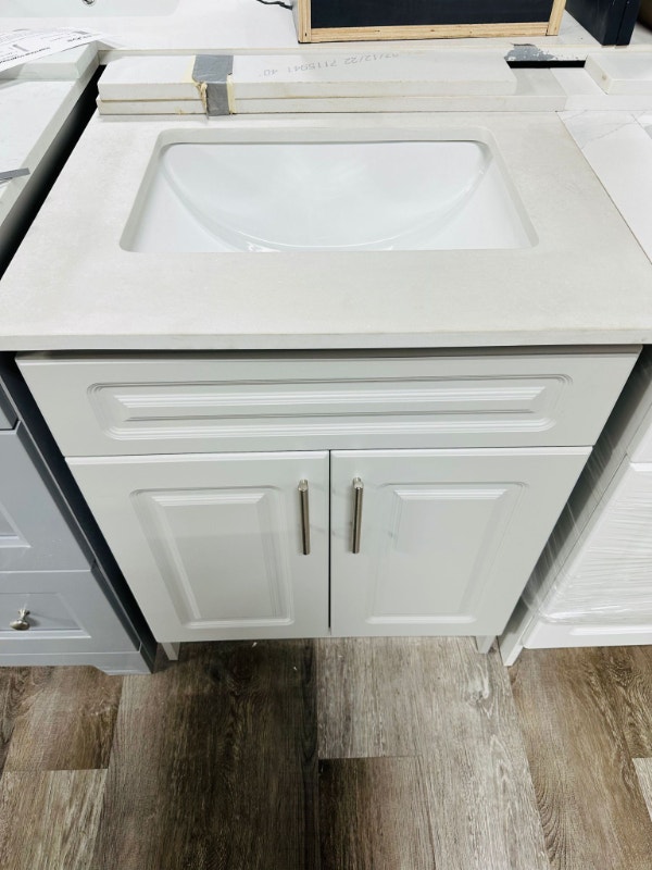 24" MDF Vanity in grey color for bathroom Bathwares Mississauga