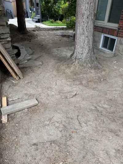Looking for 1 or 2 guys to help finish a hardscape project., View more