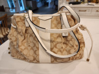 Coach beige/ cream purse