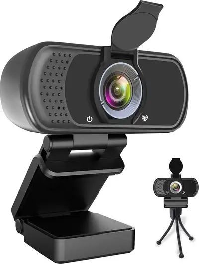 Webcam HD 1080P Desktop Laptop Camera with 110 wide | Work & stream Game with high quality * It has...