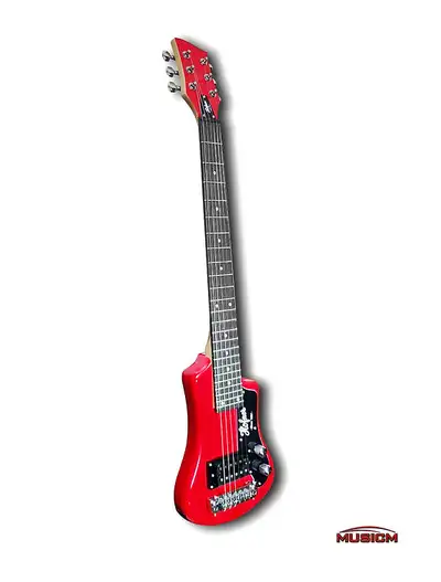 Portable Hofner Electric Guitar Red Shorty Travel, View more