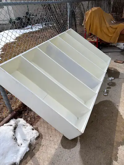 4ftx7ftx1ft wood shelving. Was inside house. Free, View more