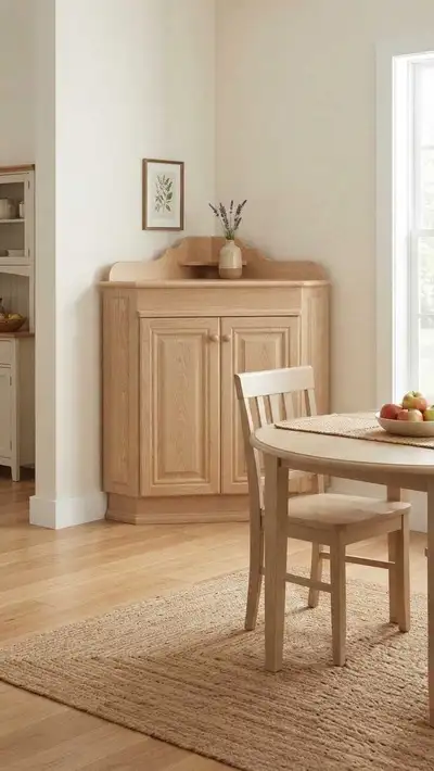 Sturdy, well built corner cabinet, View more