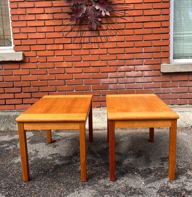 Paire tables salon TECK vintage TEAK Side tables dans Autres tables  à Ville de Montréal - Image 3