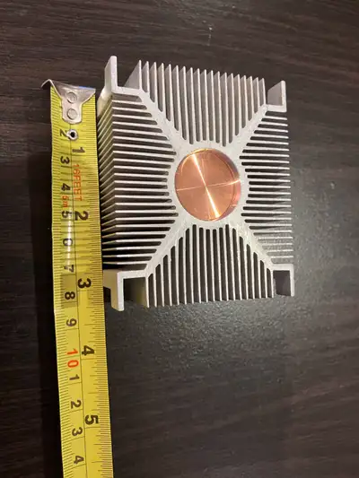 Large capacity, heat sink with copper core slightly protruding to make good contact for excellent he...