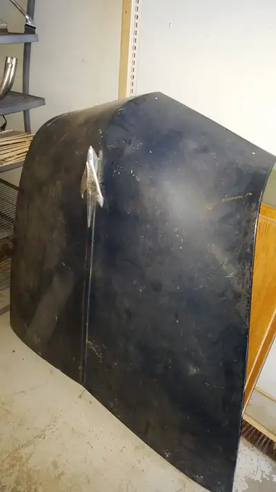 Nice original condition hood for a 1951 Ford Shoebox (Passenger Car). Original and unrestored.