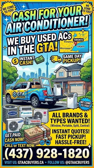 Instant Cash for Air Conditioners quick pickup, View more