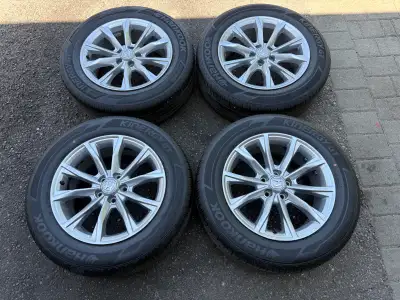 2 tires are like new with lots of tread, other 2 have lesser tread but still decent enough to use. N...