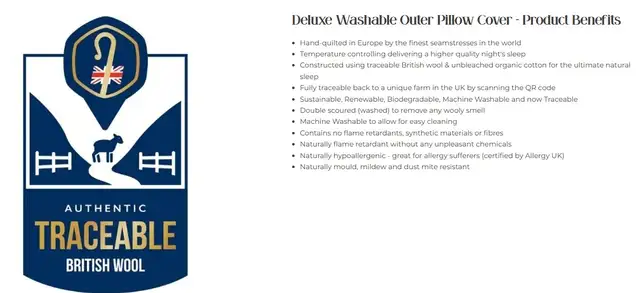 *Brand New King Size Deluxe Washable Wool Quilted Pillow Cover F in Bedding in St. Catharines - Image 4