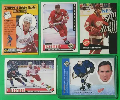 25 Steve Yzerman hockey cards & 1 CD-ROM, View more