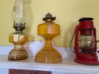 Vintage Oil Lamps and Hurricane Lantern
