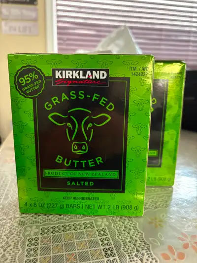 New Zealand  Grass-Fed Butter Kirkland Signature , 8 oz, 4-count, View more